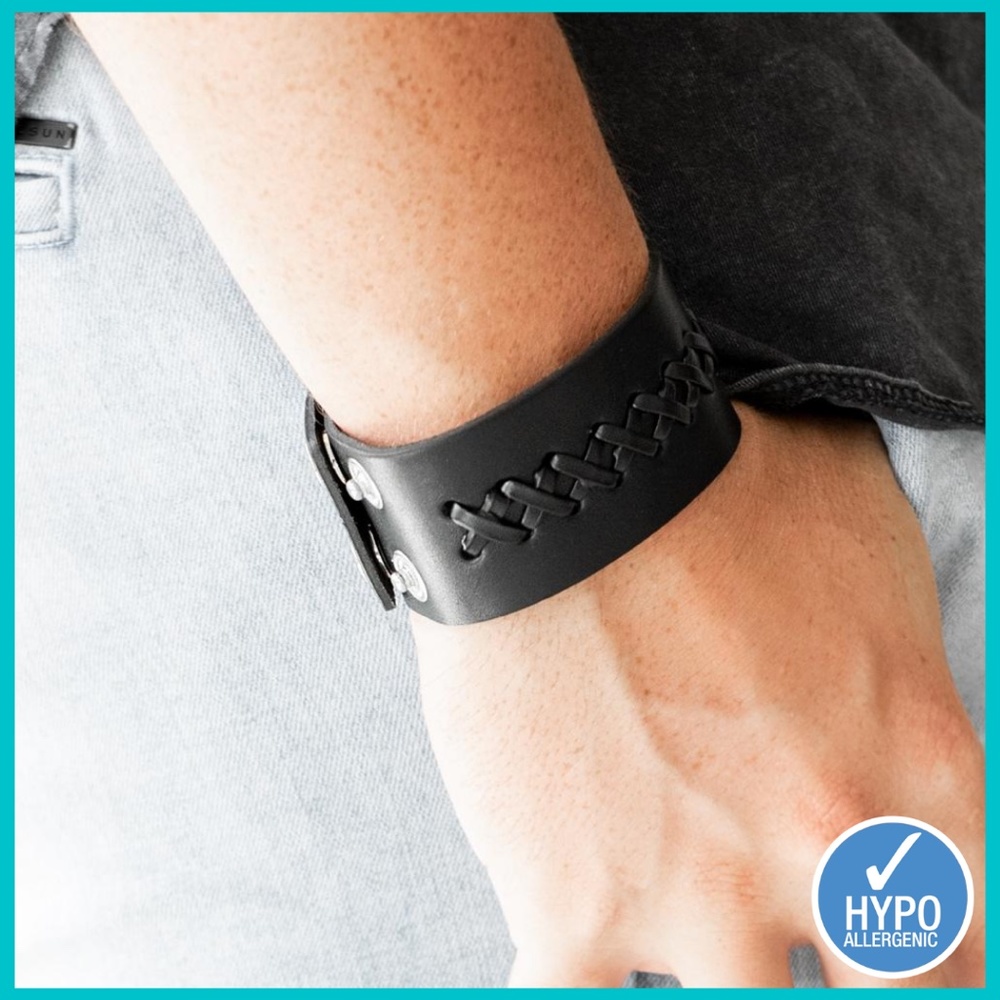 Black Leather Bracelet